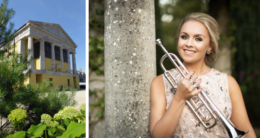 Portico of Ards building and musician Matilda Lloyd